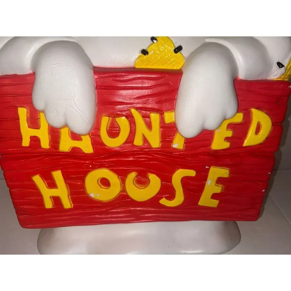 Vintage haunted house ghost AS IS Halloween sign hang up